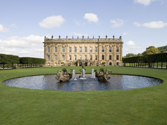 A majestic looking Chatsworth House